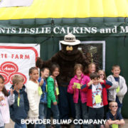 Smokey the Bear Visits Infaltable Fire Education House