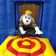 Rescue Dog on Inflatable Fire House Landing Pad