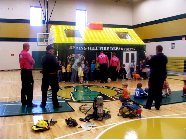 Inflatable Educational Fire House for Spring Hill Fire Department